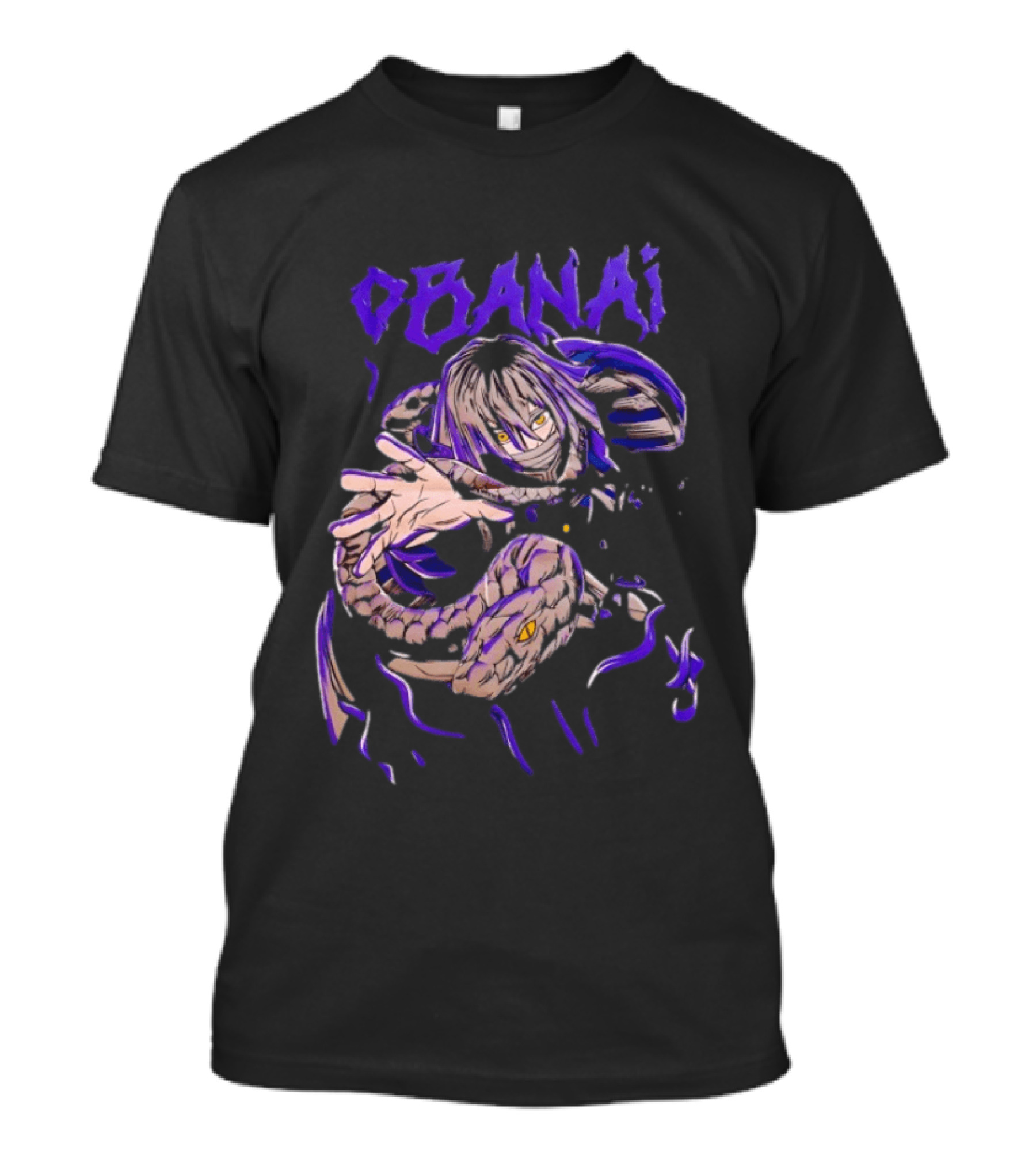 Obanai Iguro Snake Illustration From Demon Slayer Kimetsu No Yaiba Anime T-Shirt