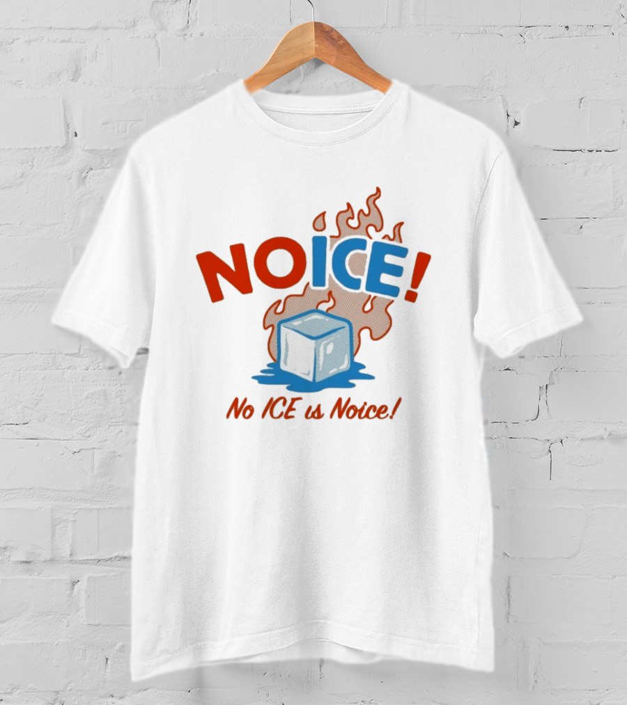 No ICE Noice Ice Cube Flame Fun Playful T-Shirt