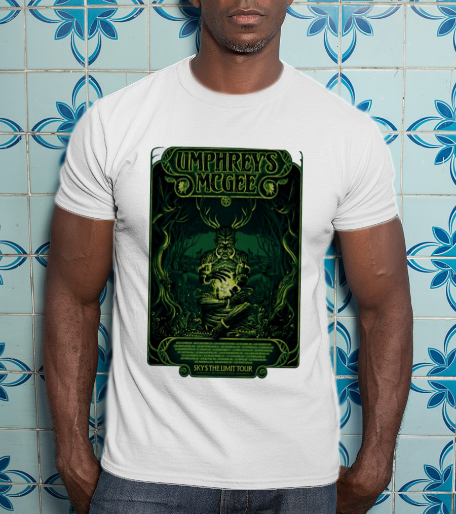 Umphrey's McGee Sky's The Limit Tour Winter 2026 Mystic Forest Concert T-Shirt