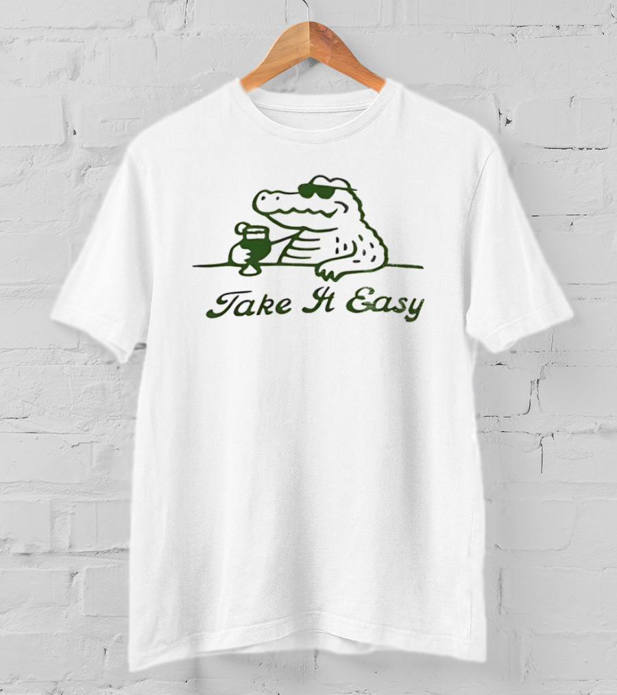 Crocodile Take It Easy Tropical Vibes T-Shirt