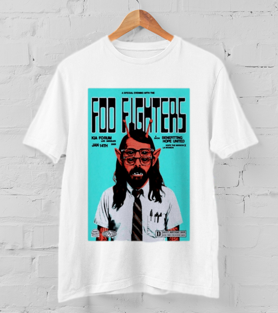 A Special Evening With Foo Fighters Jan 14th 2026 Kia Forum Los Angeles Benefitting Hope United T-Shirt