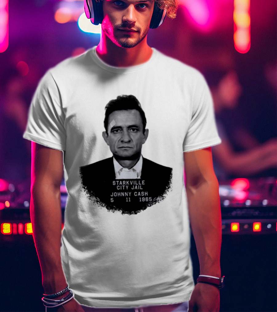 Johnny Cash Starkville City Jail 5 11 1965 T-Shirt