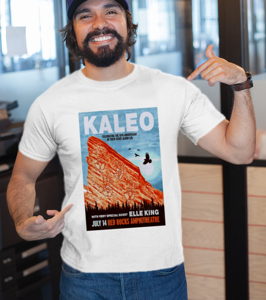 Kaleo Celebrating 10th Anniversary A/B With Guest Elle King July 14 Red Rocks Amphitheatre T-Shirt