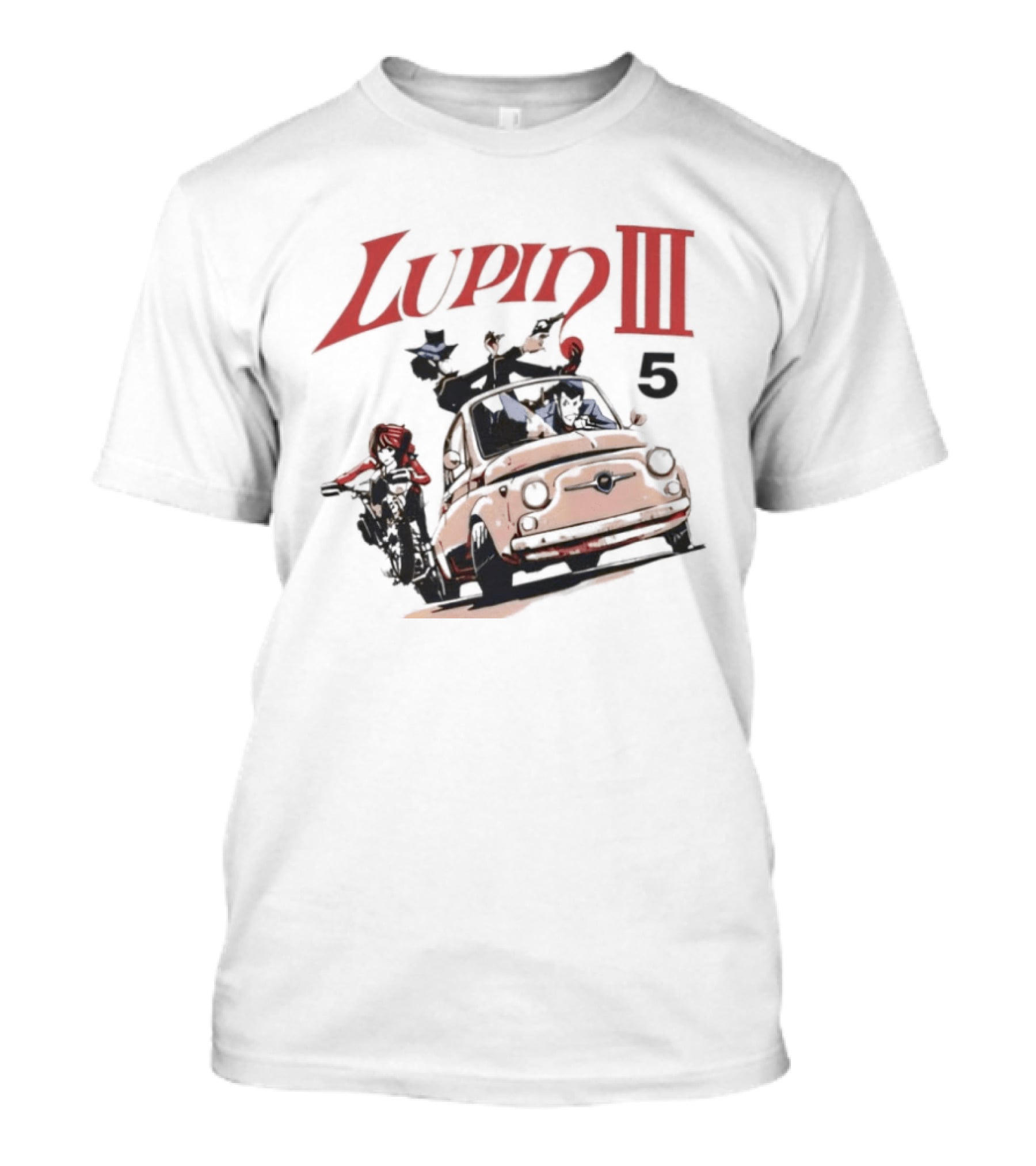 Lupin III Car And Motorcycle Chase 5 T-Shirt