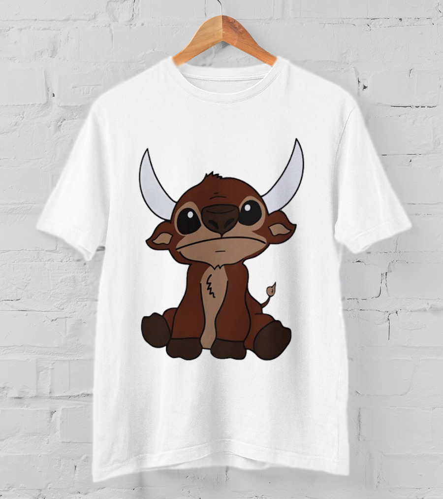 Minotaur Buffalo Bills Cute Cartoon Minotaur Character With Big Horns T-Shirt
