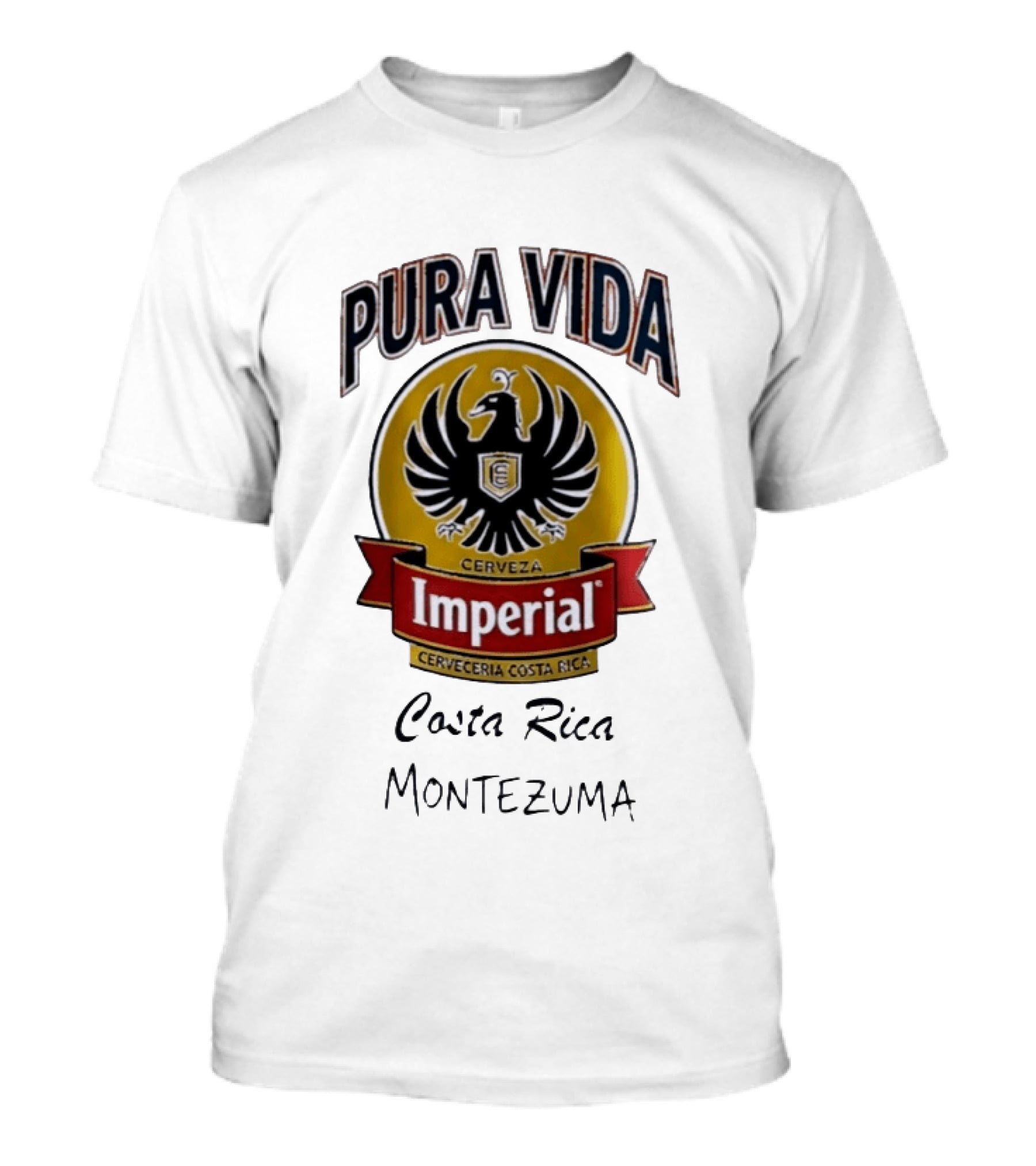 Pura Vida Cerveza Imperial Cerveceria Costa Rica Montezuma T-Shirt