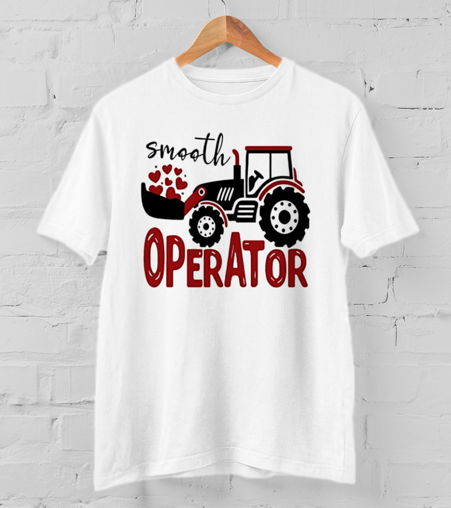 Smooth Operator Toddler Tractor Hearts T-Shirt