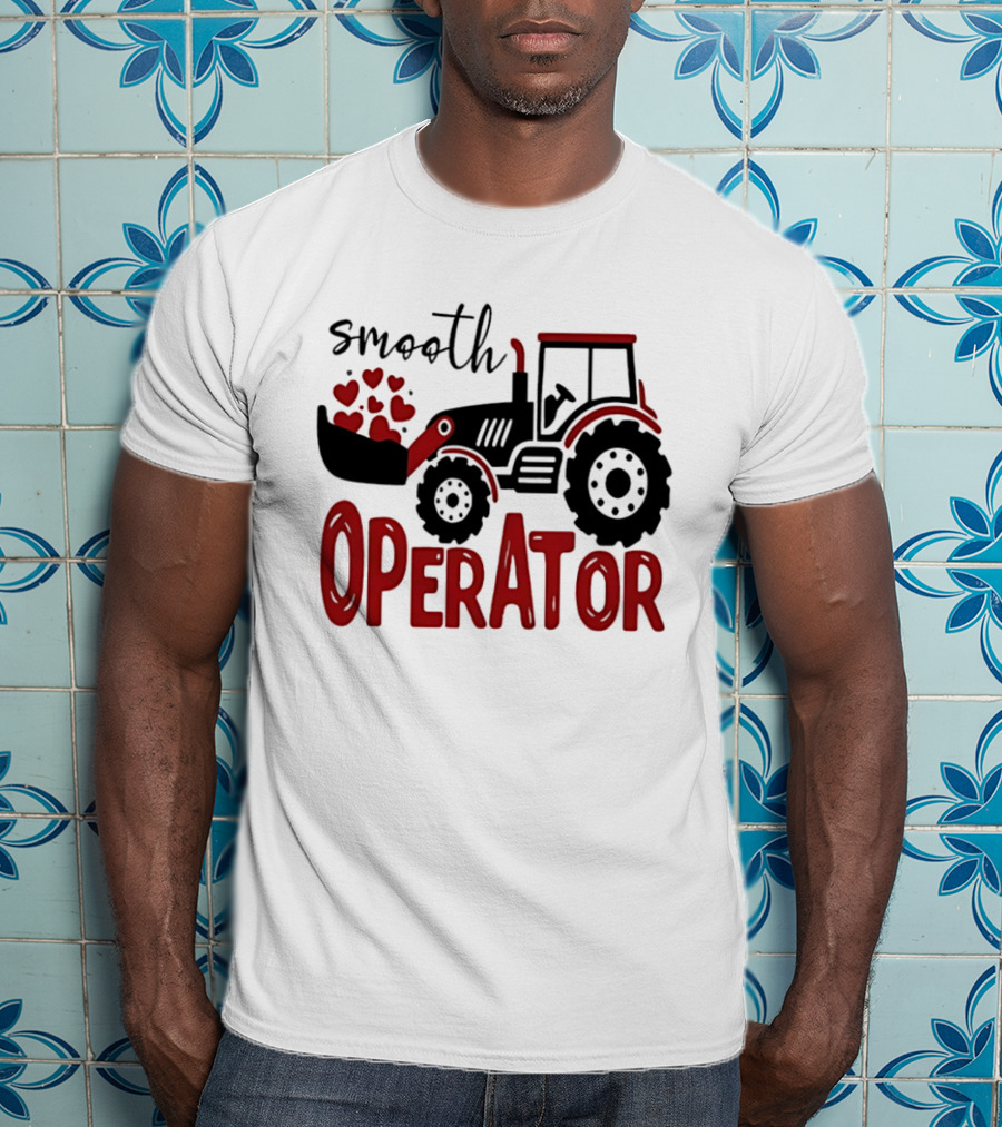 Smooth Operator Toddler Tractor Hearts T-Shirt