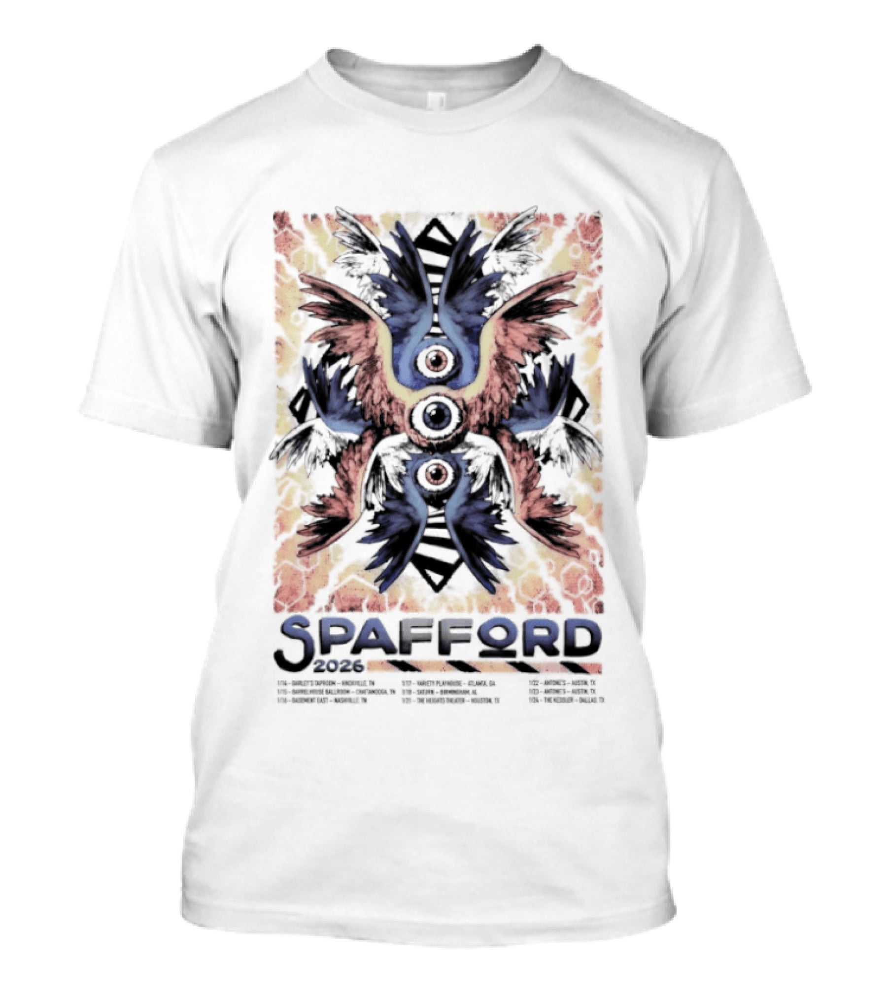 Spafford Winter January 2026 Tour Dates Phoenix Las Vegas Flagstaff Denver Salt Lake City T-Shirt