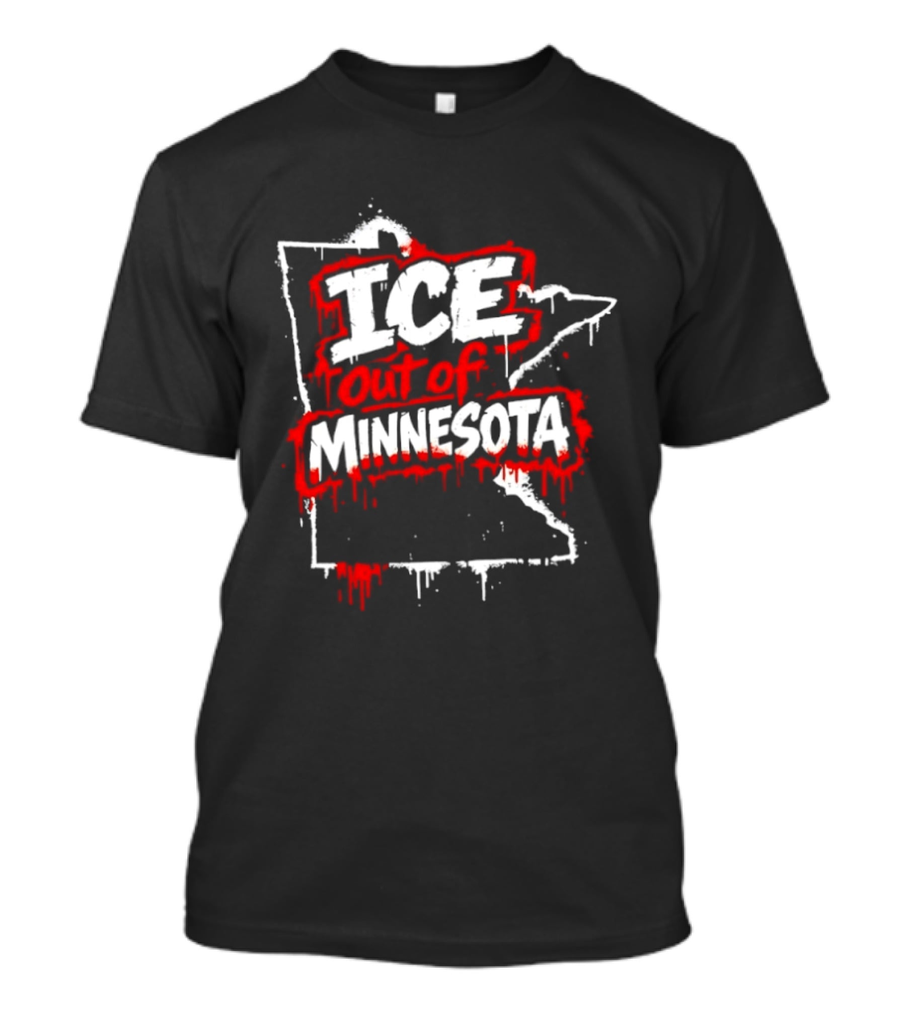 ICE Out Of Minnesota Bloody Map T-Shirt