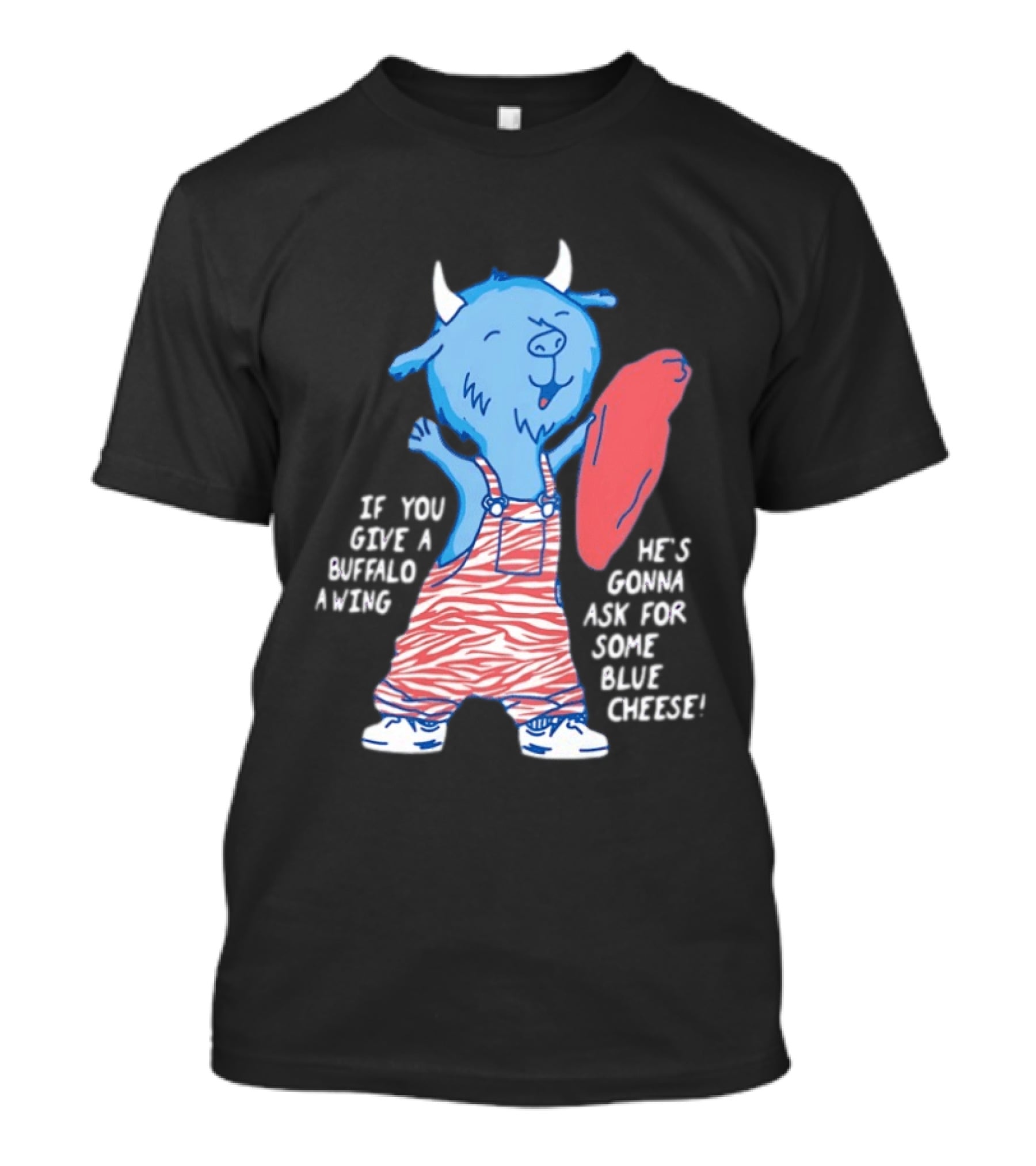 Buffalo Bills Blue Cheese Buffalo Wing Retro Peppermintźć T-Shirt