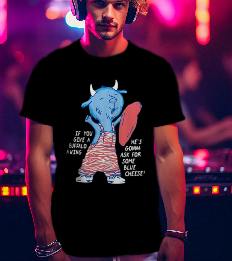 Buffalo Bills Blue Cheese Buffalo Wing Retro Peppermintźć T-Shirt