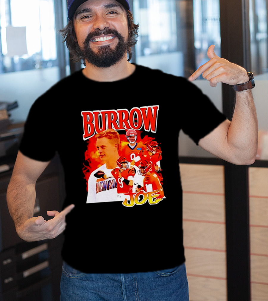 Burrow Joe 9 Cincinnati Bengals Football Star Blazing T-Shirt