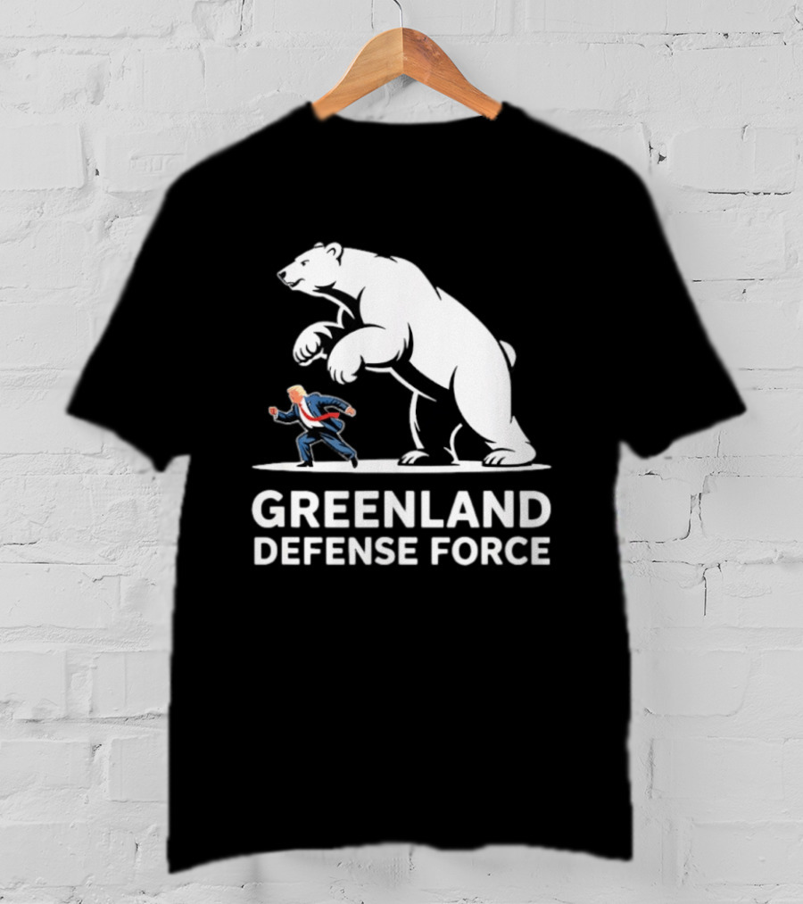 Greenland Defense Force Polar Bear Political Humor T-Shirt