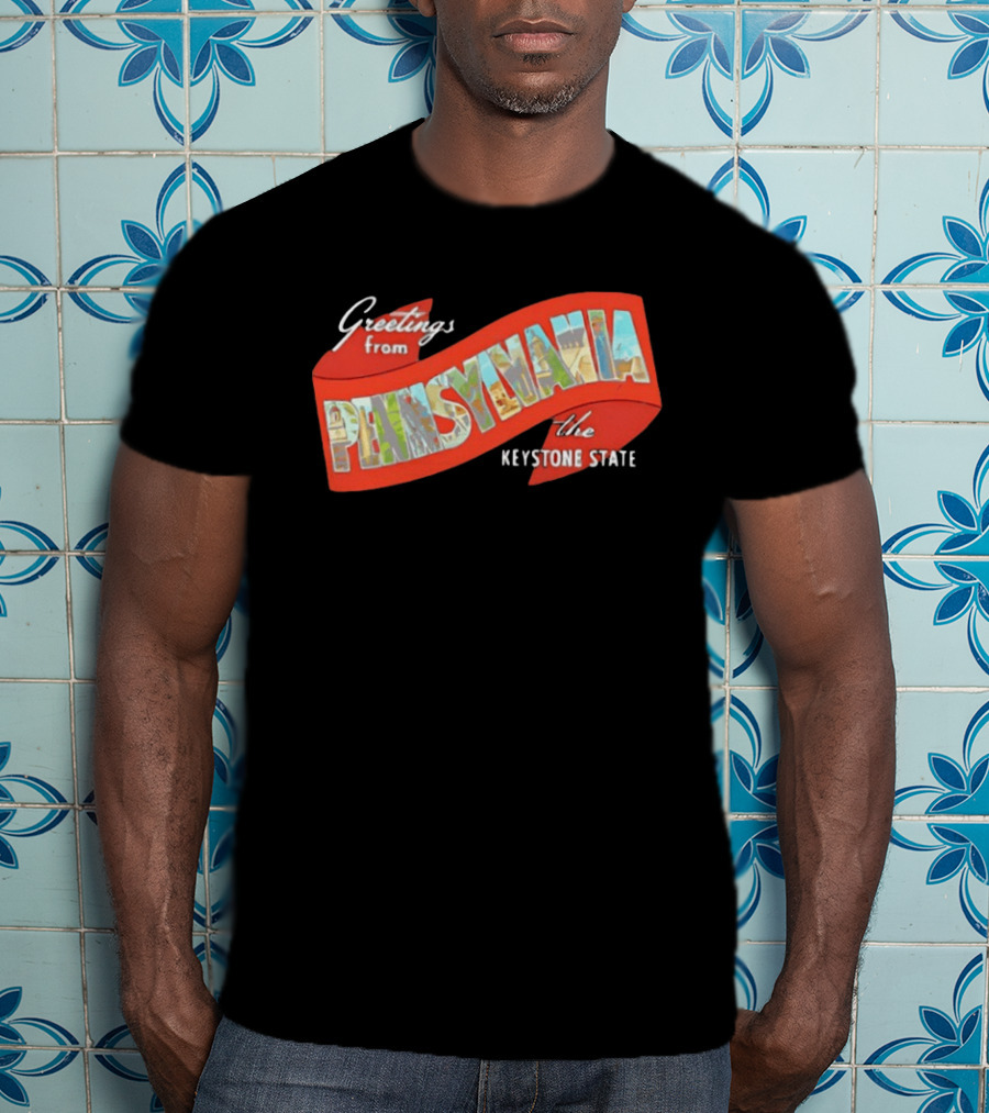 Greetings From Pennsylvania The Keystone State Vintage Postcard T-Shirt