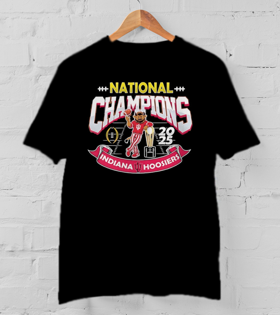 Indiana Hoosiers National Champions 2026 Football Trophy Celebration T-Shirt