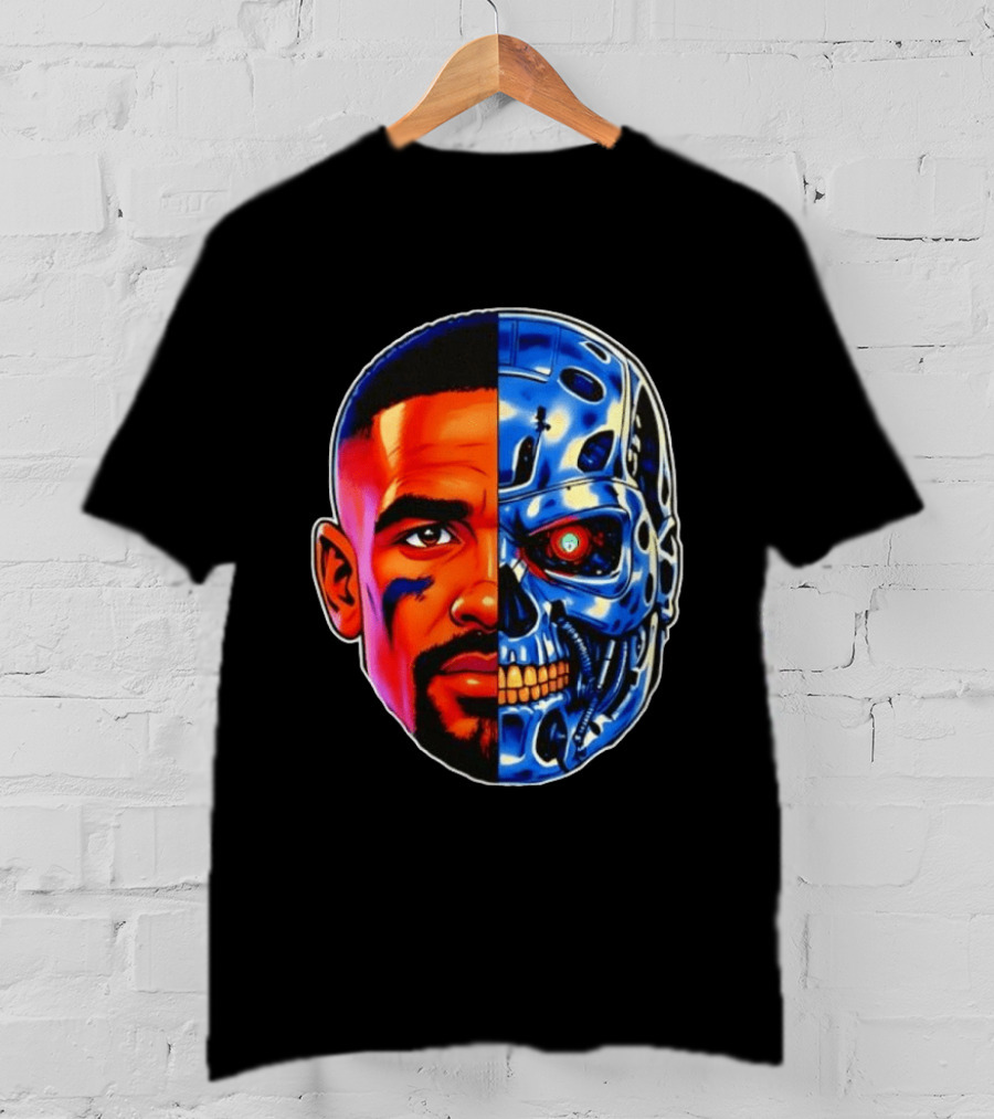 Jalen Hurts The Terminator Half Face Robo Fusion T-Shirt