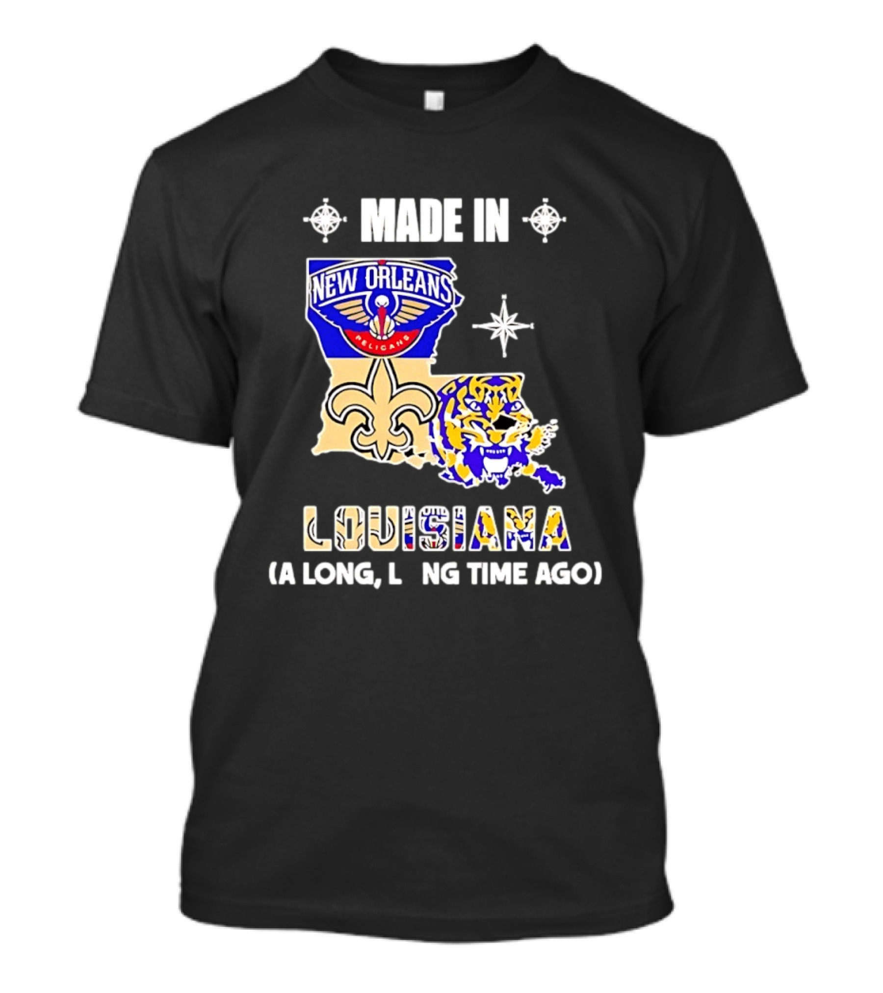 New Orleans Pelicans And Louisiana State Mashup A Long Long Time Ago T-Shirt