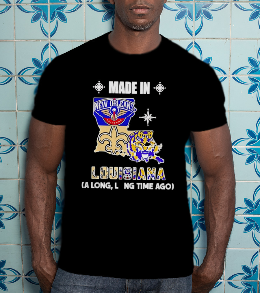New Orleans Pelicans And Louisiana State Mashup A Long Long Time Ago T-Shirt
