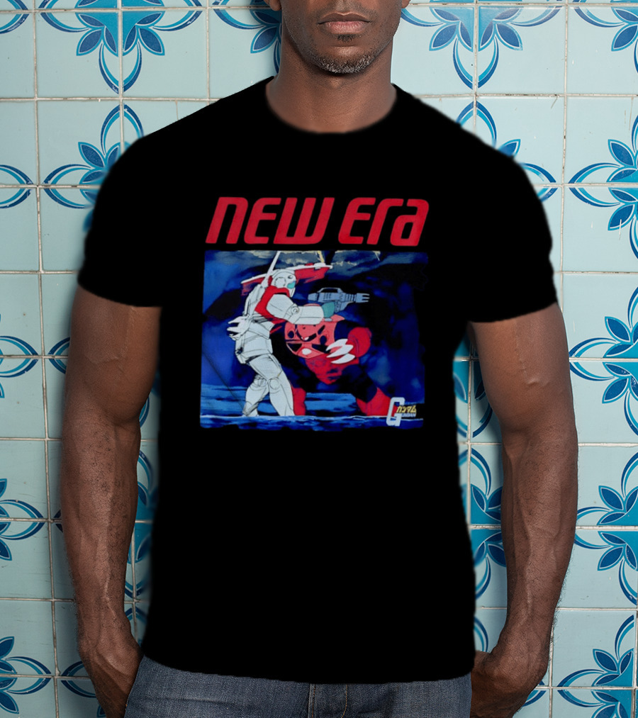 New Era Gundam 1979 Anime Battle Scene T-Shirt
