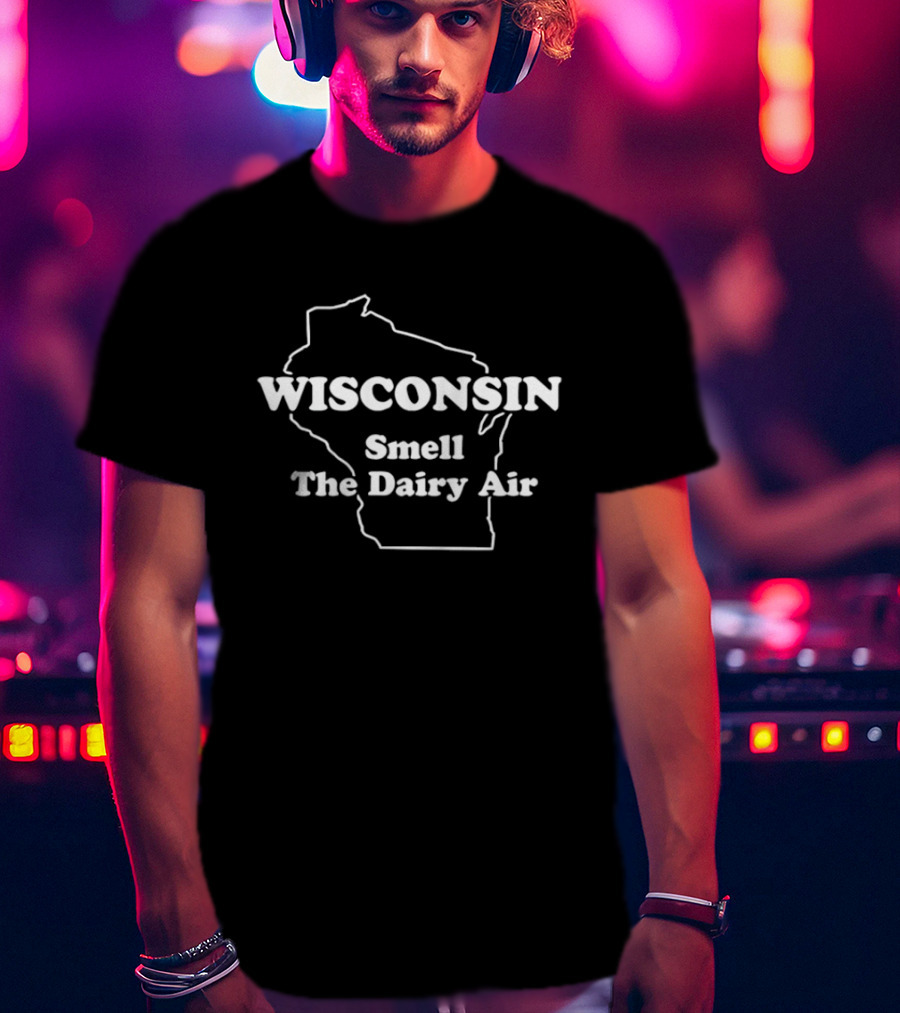 The Wire Herc Wisconsin Smell The Dairy Air Map T-Shirt