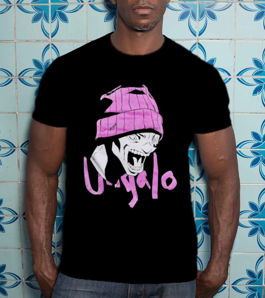 Ungalo JoJo's Bizarre Adventure Stone Ocean Pink Hat Manga T-Shirt