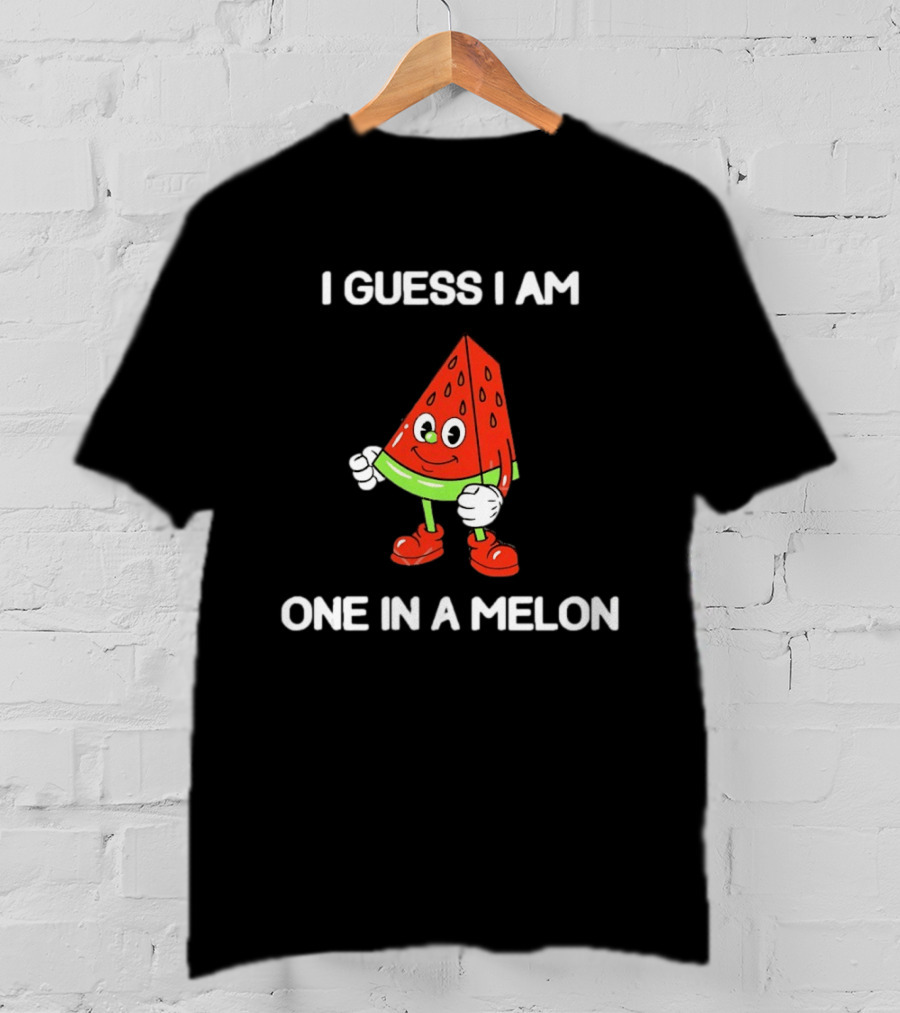 I Guess I Am One In A Melon Watermelon Cartoon T-Shirt