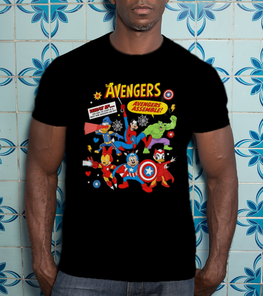 Marvel Avengers Assemble Mickey And Friends Comic Book Superheroes What If T-Shirt