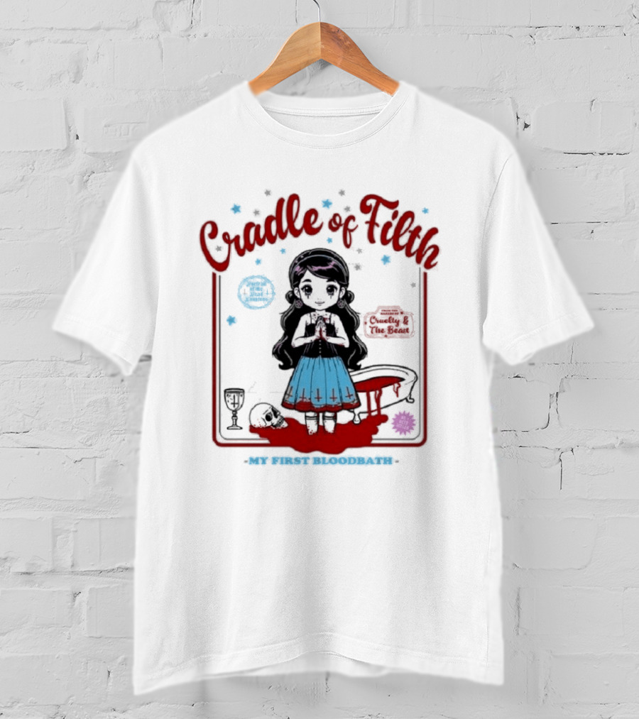 Cradle Of Filth My First Bloodbath Gothic Anime Girl And Gothic T-Shirt
