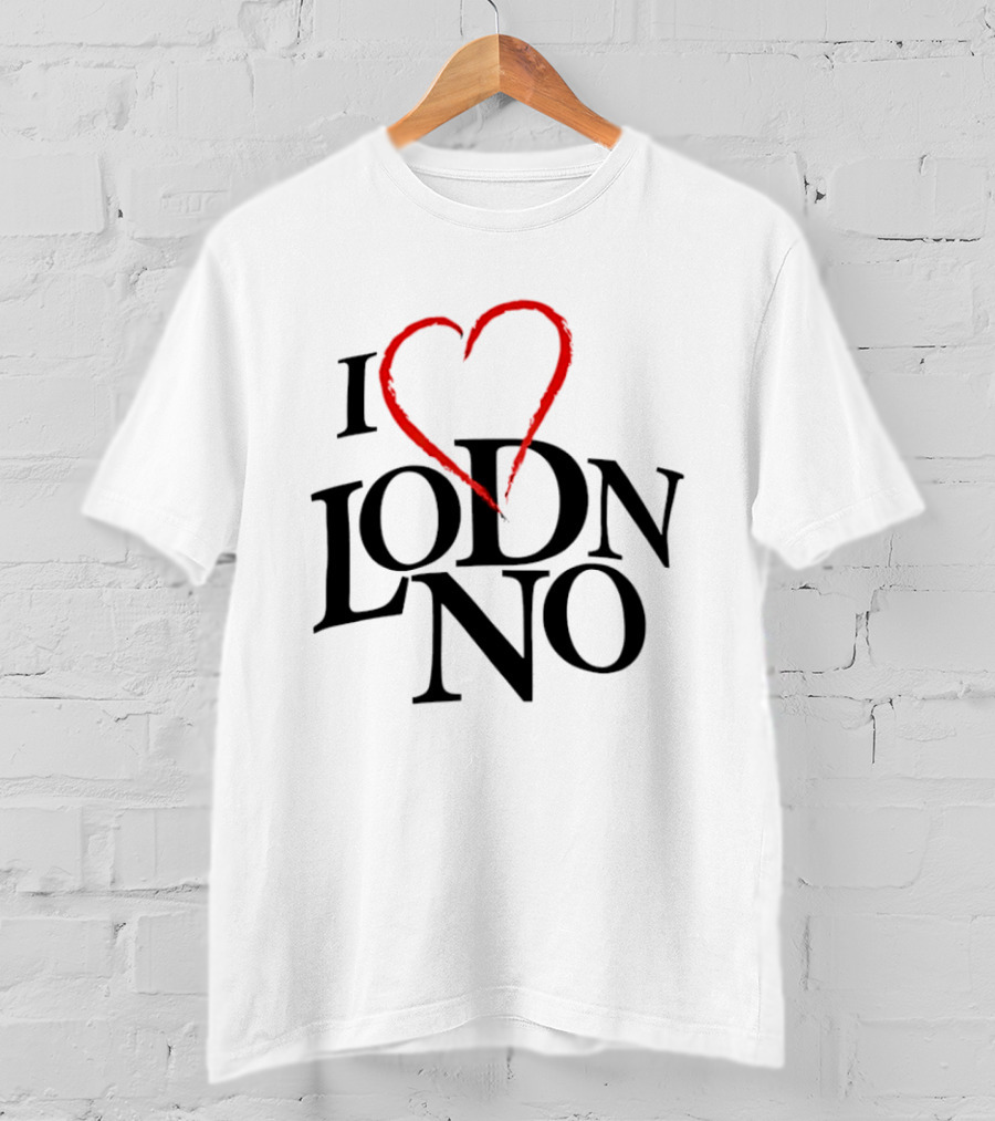Unique I Love Lodon Style Text With Heart T-Shirt