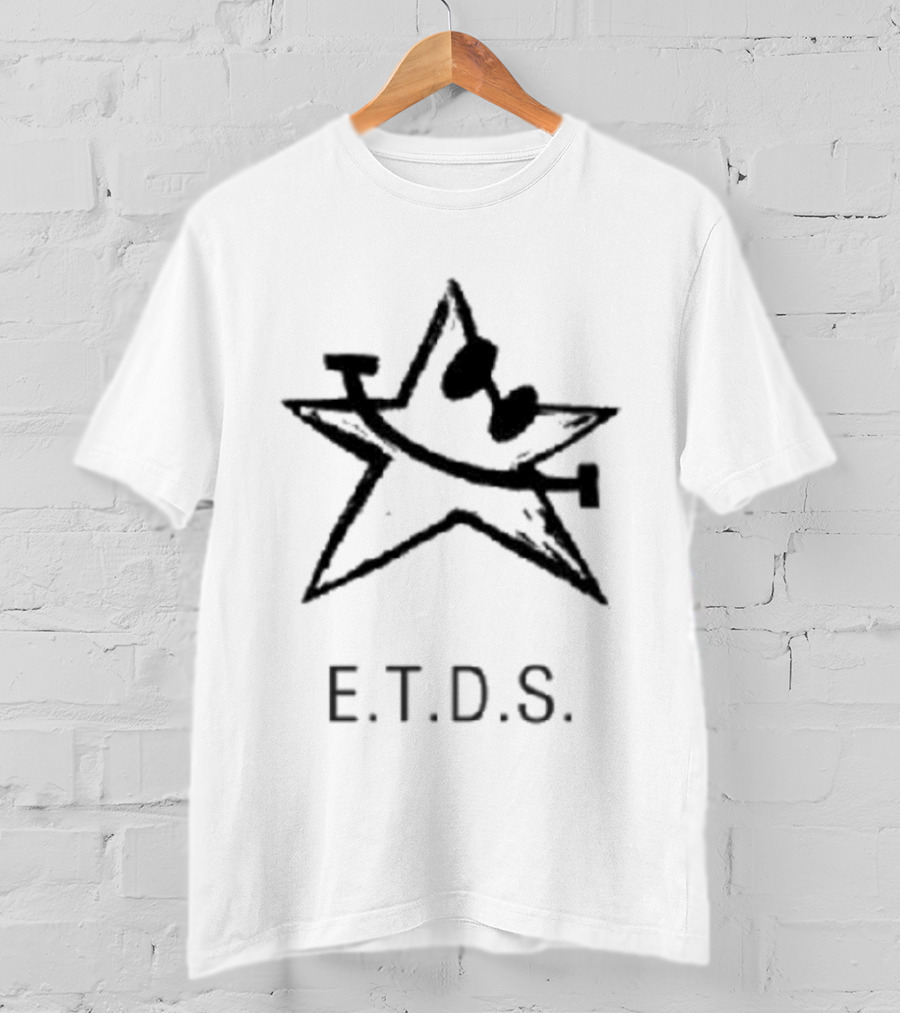 E.T.D.S. Freestar Sketched Icon And Lettering T-Shirt