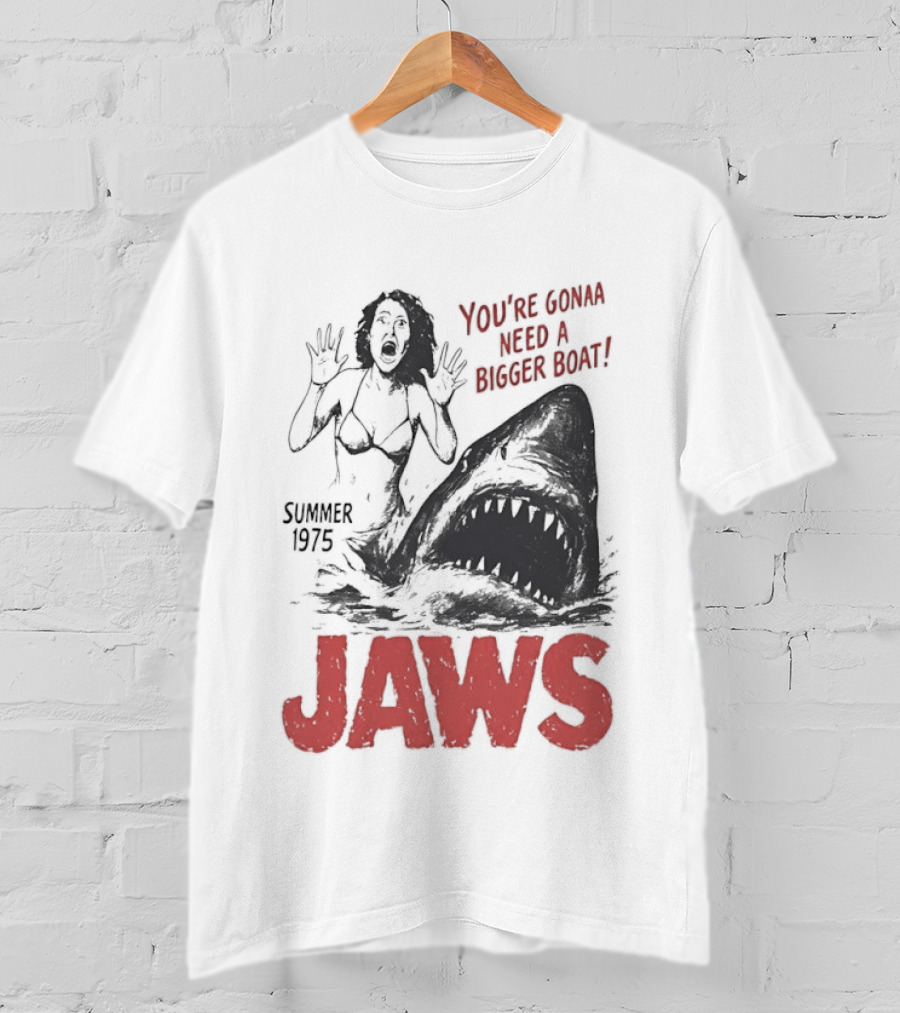 Jaws You're Gonna Need A Bigger Boat Summer 1975 Vintage Movie T-Shirt