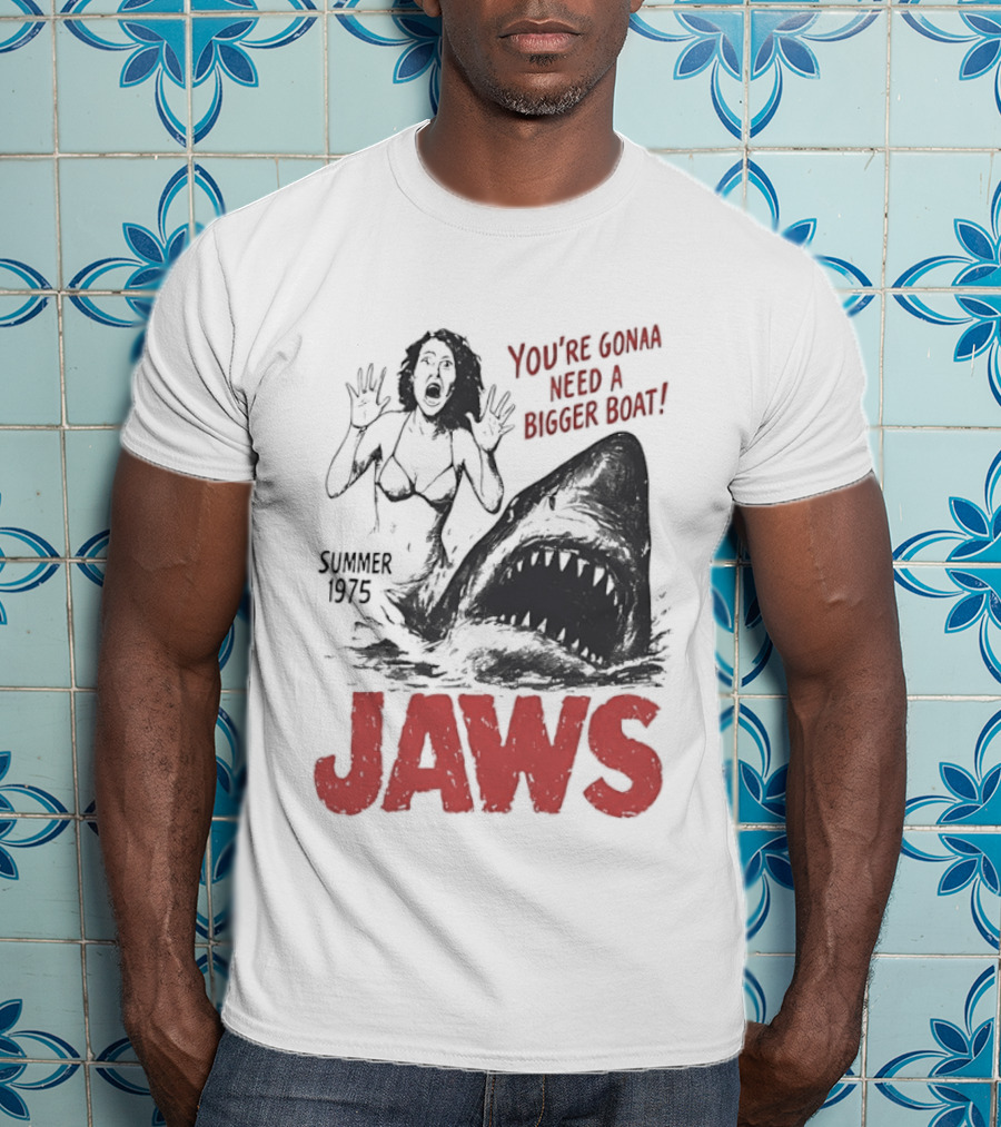 Jaws You're Gonna Need A Bigger Boat Summer 1975 Vintage Movie T-Shirt