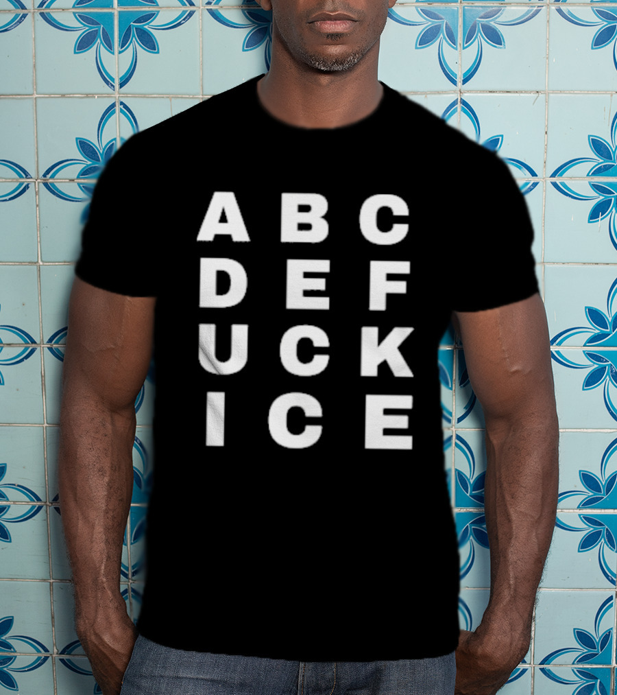ABCDEFUCKICE Bold Lettering T-Shirt