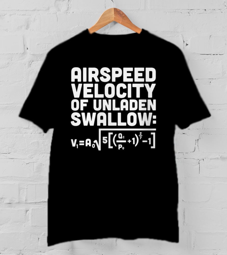 Airspeed Velocity Of Unladen Swallow T-Shirt