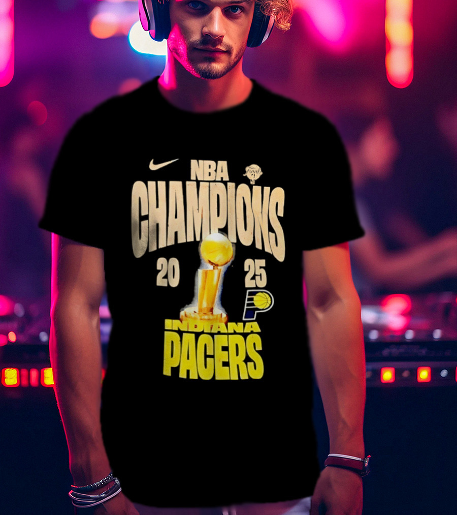 NBA Champions 2025 Indiana Pacers Trophy Nike T-Shirt
