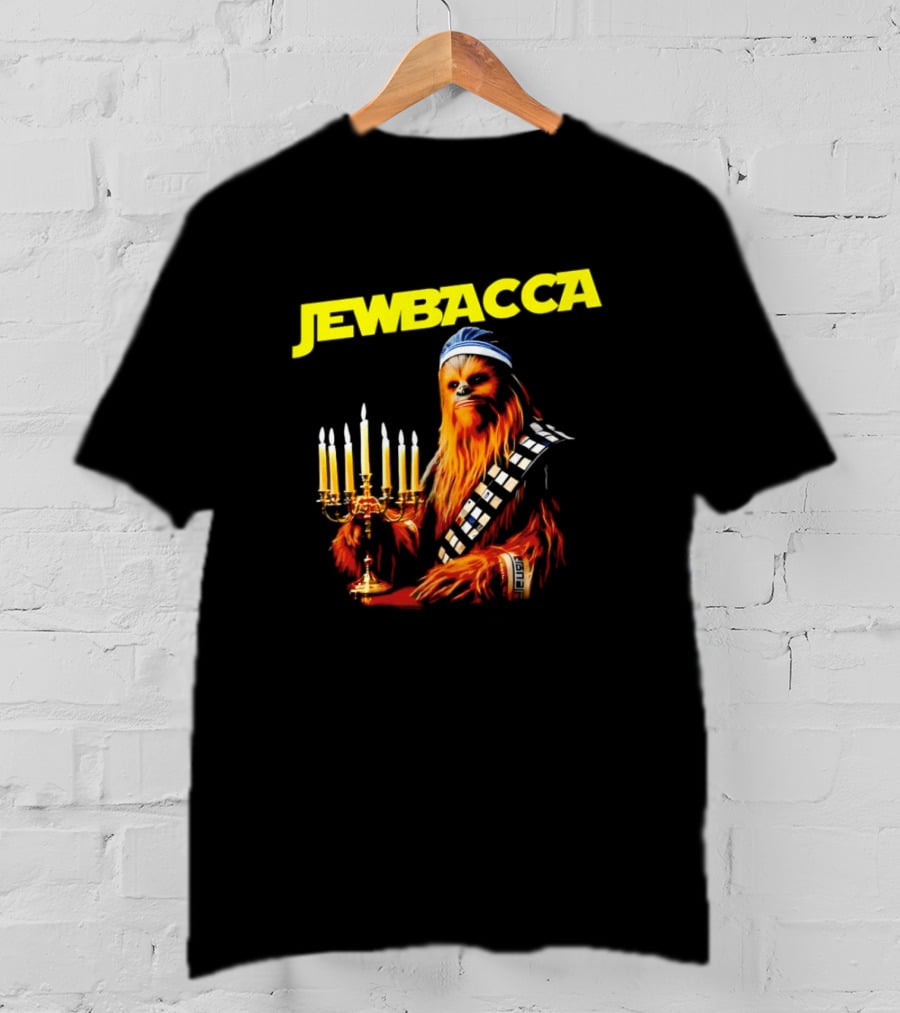 Jewbacca Chewbacca Star Wars Menorah Hanukkah T-Shirt