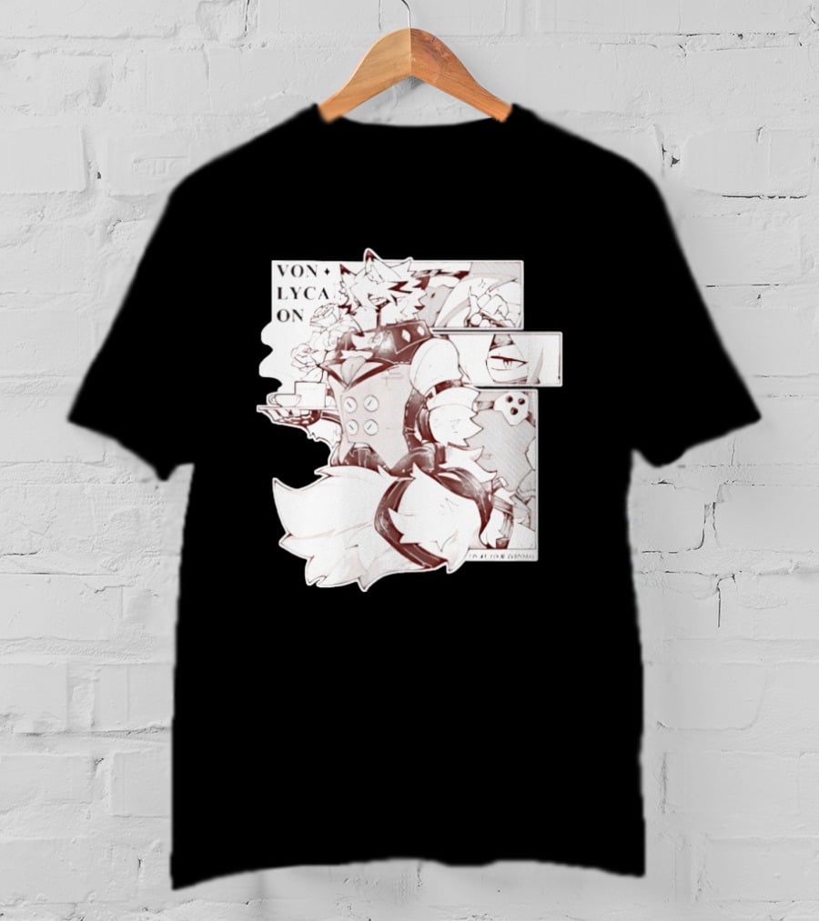 Von Lycaon Monochrome Comic Tea Time T-Shirt