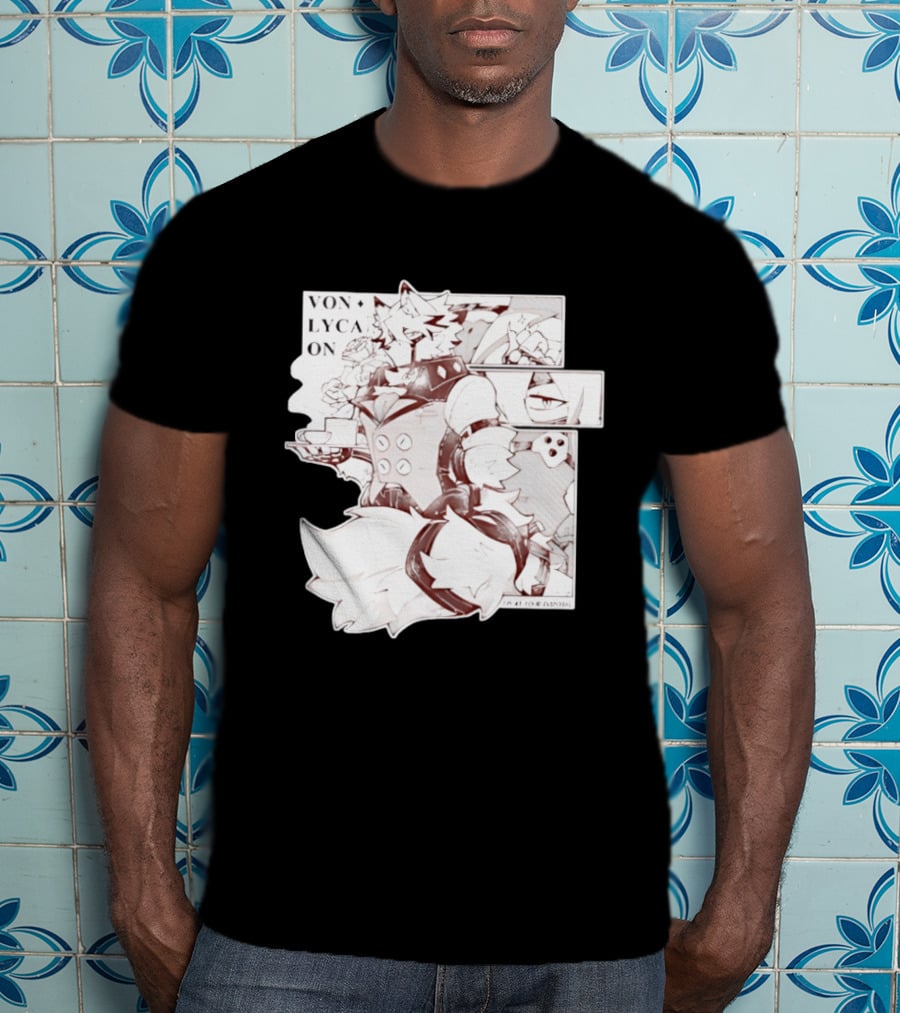 Von Lycaon Monochrome Comic Tea Time T-Shirt