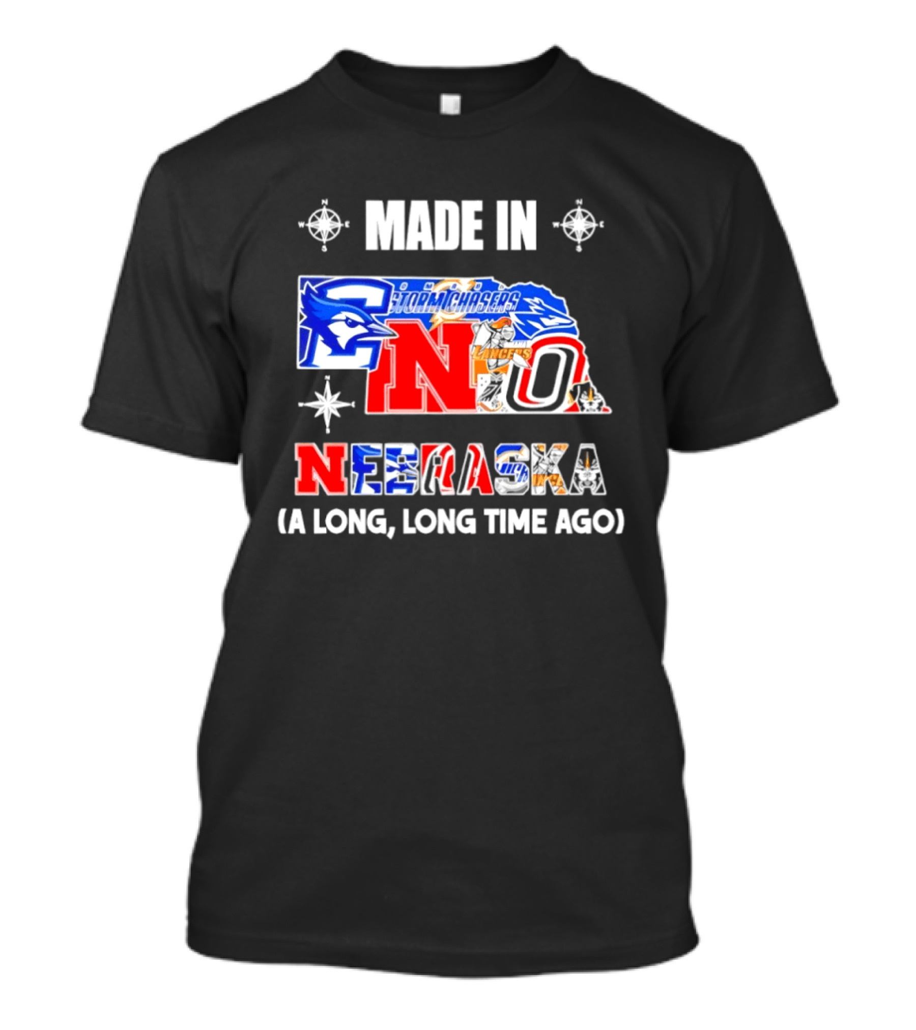 Made In Nebraska Long Time Ago College Sports State T-Shirt