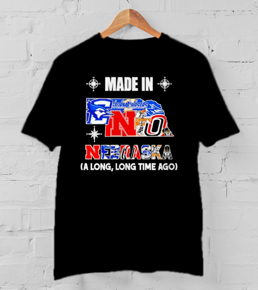 Made In Nebraska Long Time Ago College Sports State T-Shirt