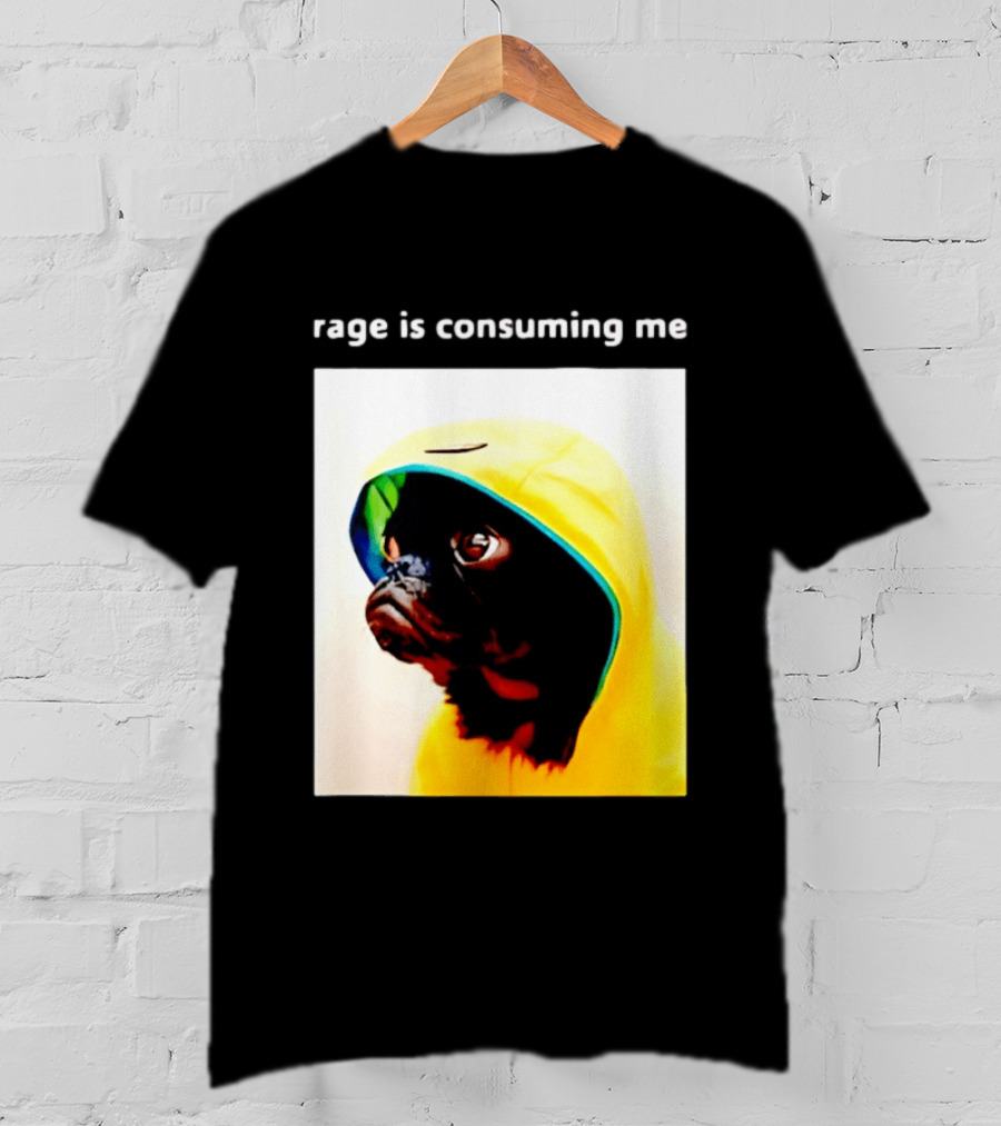 Rage Is Consuming Me Pug In Yellow T-Shirt