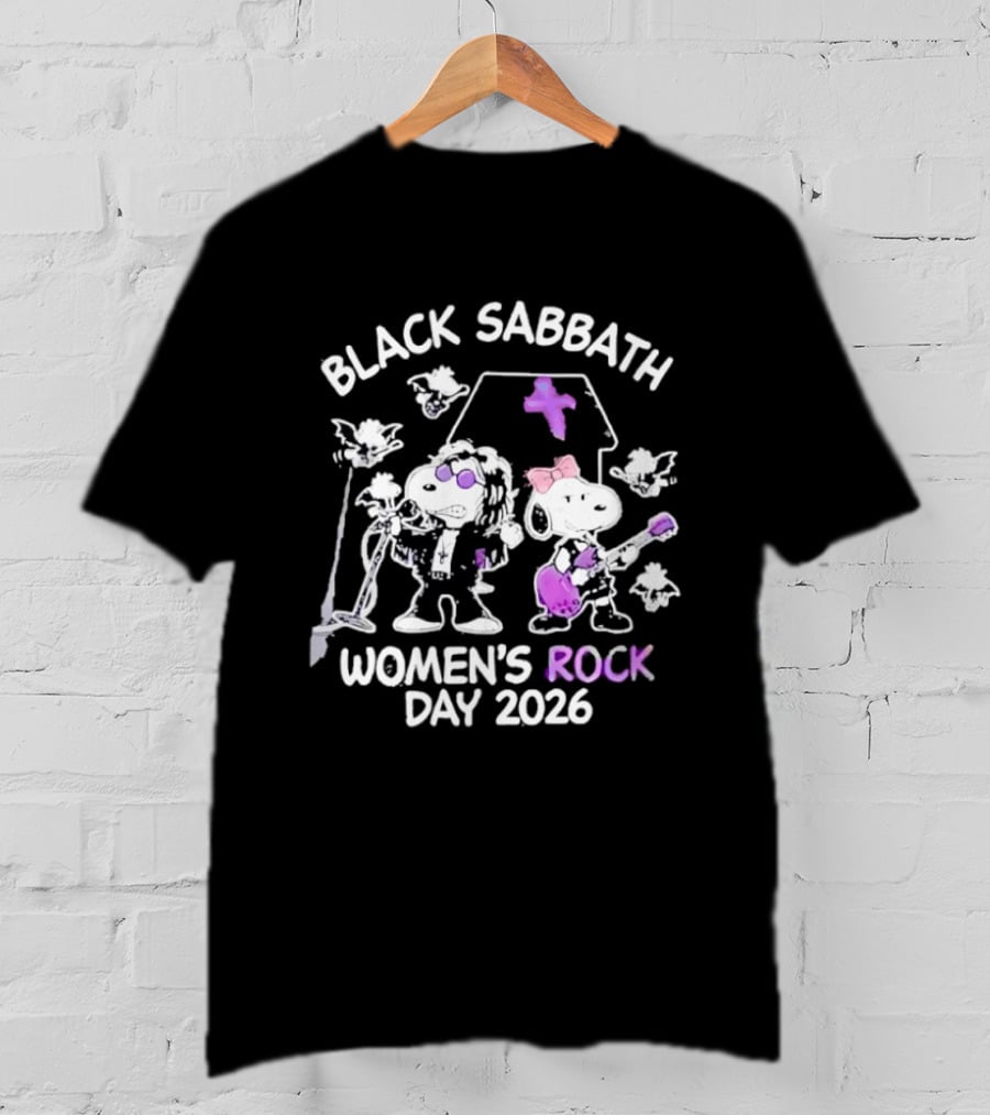Snoopy Black Sabbath Women's Rock Day 2026 T-Shirt