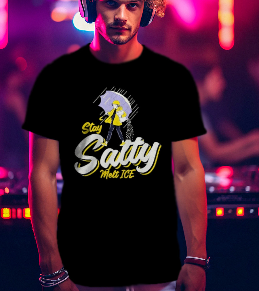 Stay Salty Umbrella Yellow Outfit Melt ICE T-Shirt