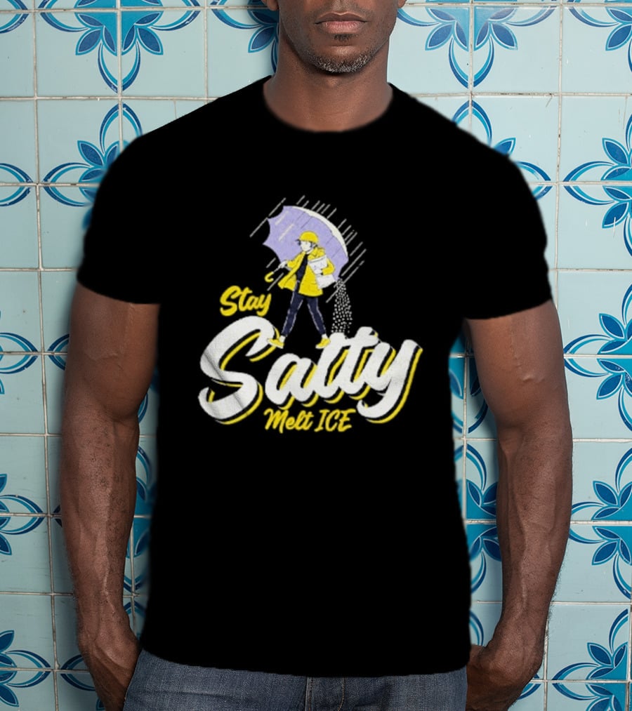 Stay Salty Umbrella Yellow Outfit Melt ICE T-Shirt