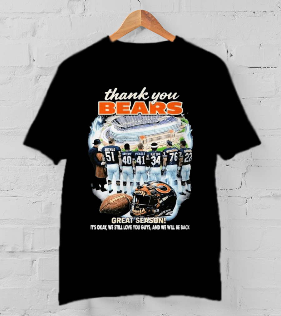 Thank You Bears Soldier Field Legends Great Season Players T-Shirt