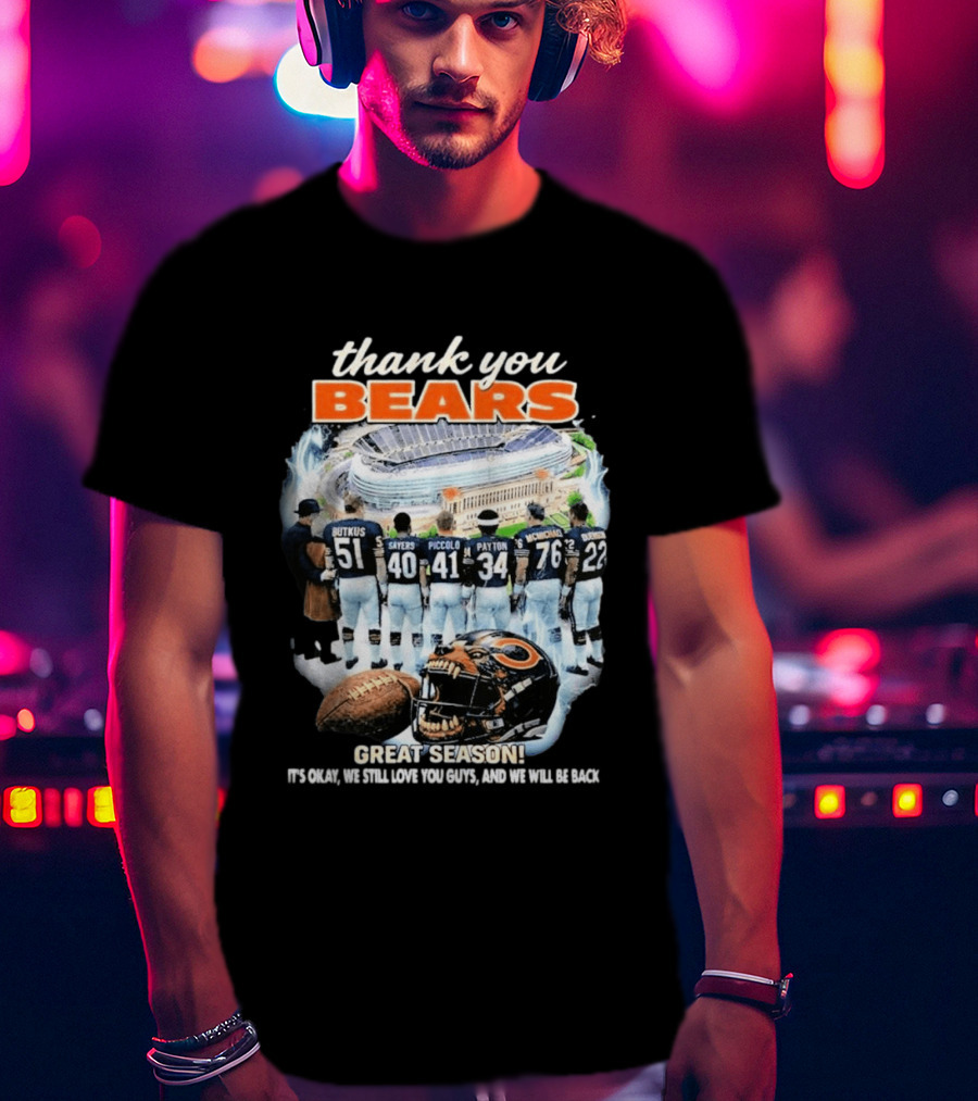 Thank You Bears Soldier Field Legends Great Season Players T-Shirt