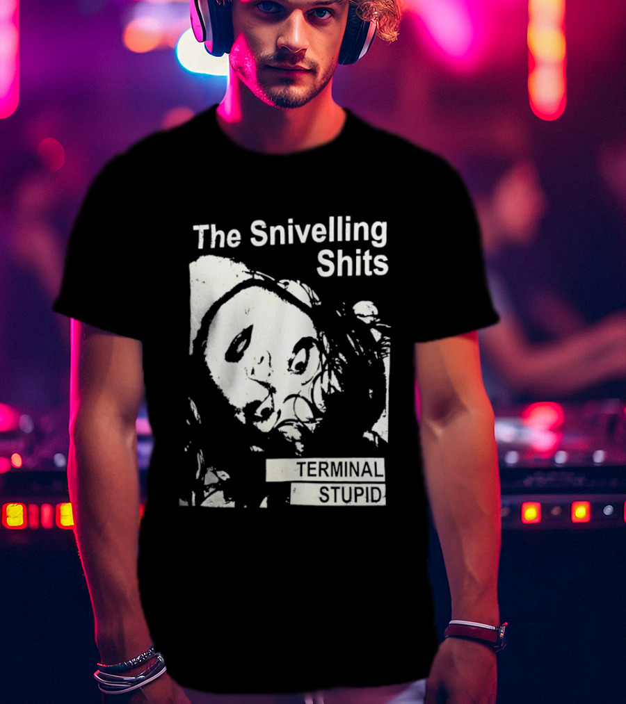 The Snivelling Shits Terminal Stupid Album Cover T-Shirt