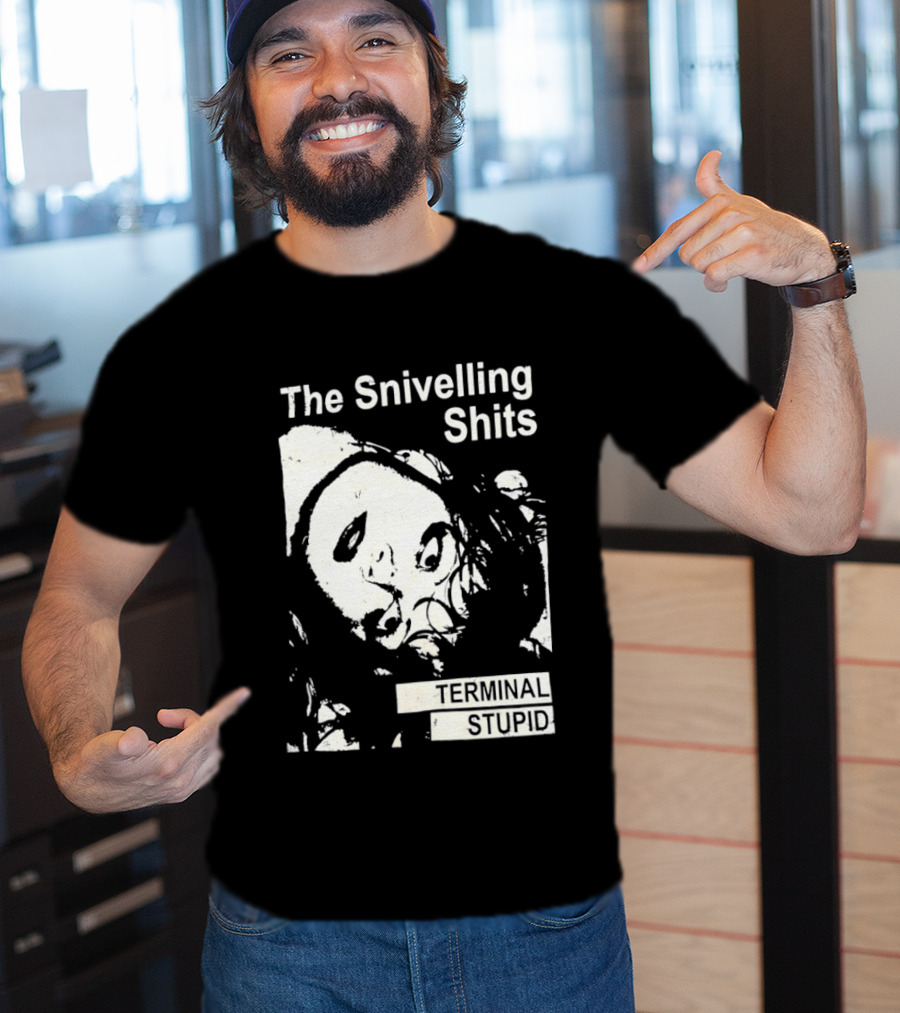 The Snivelling Shits Terminal Stupid Album Cover T-Shirt