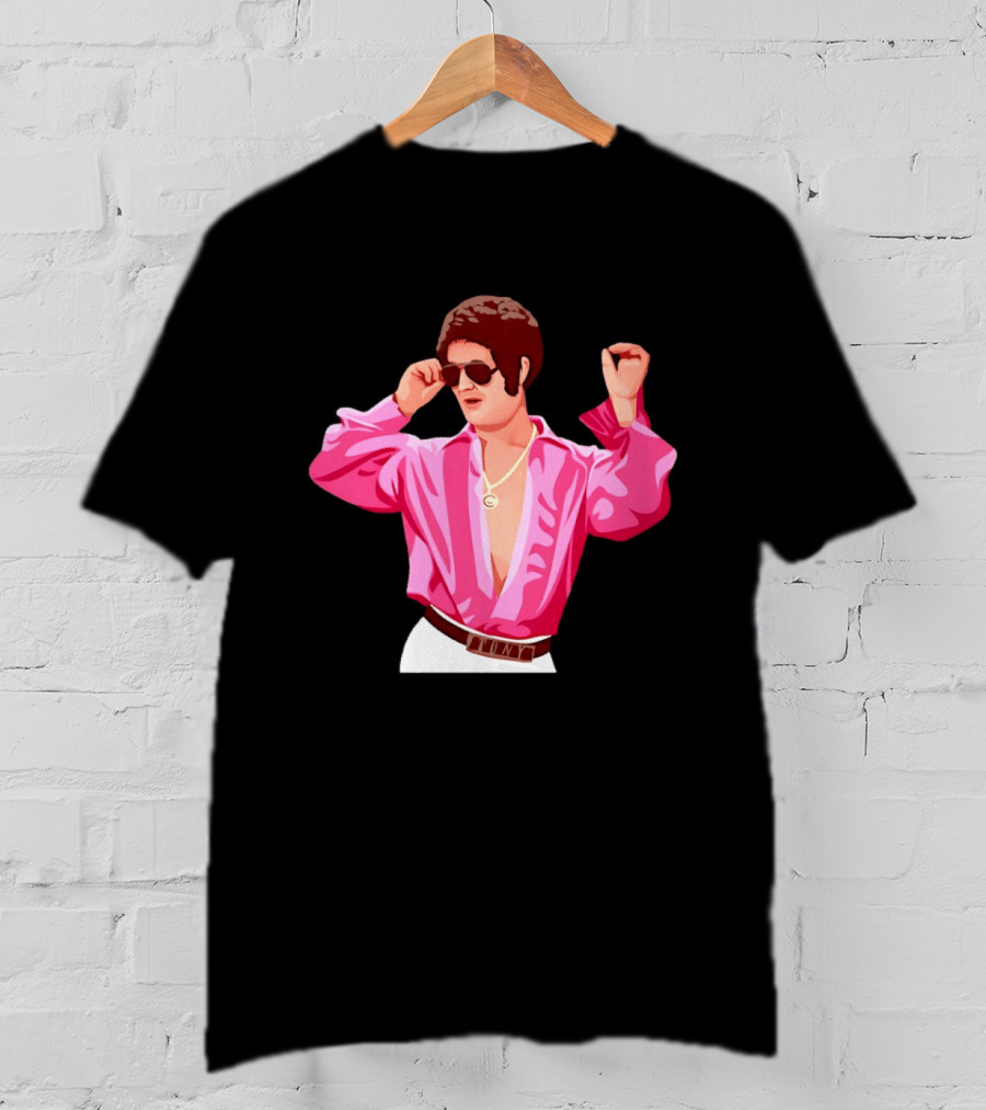 Tony Angelino Cartoon Parody Pink Sunglasses Iconic Look T-Shirt